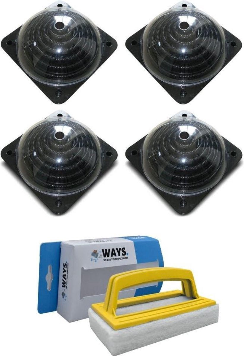 Comfortpool Zonneboiler - Zwembad verwarming - 4 stuks - Max. Zwembadinhoud: 40.000 liter - Met WAYS Scrubborstel