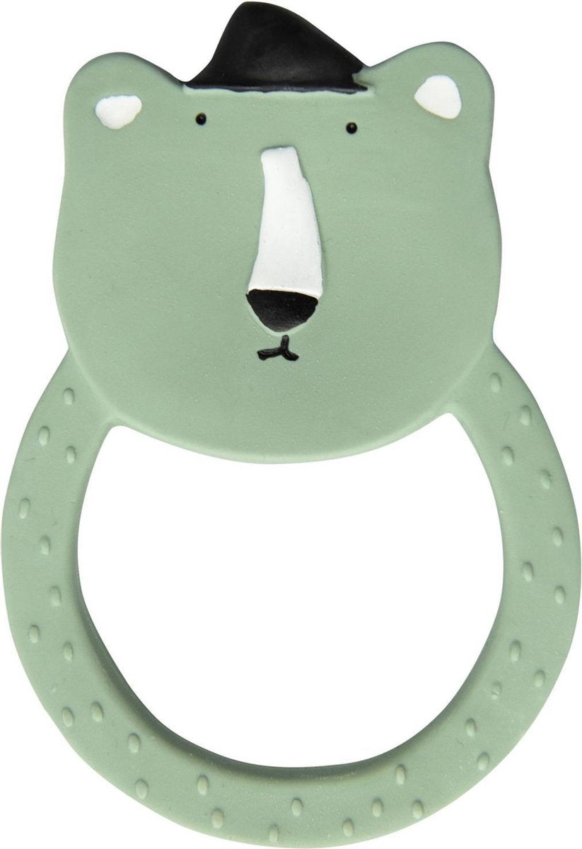 Trixie natuurrubber ronde bijttring | Mr. Polar Bear | Natural Rubber Round Teether | Badspeelgoed