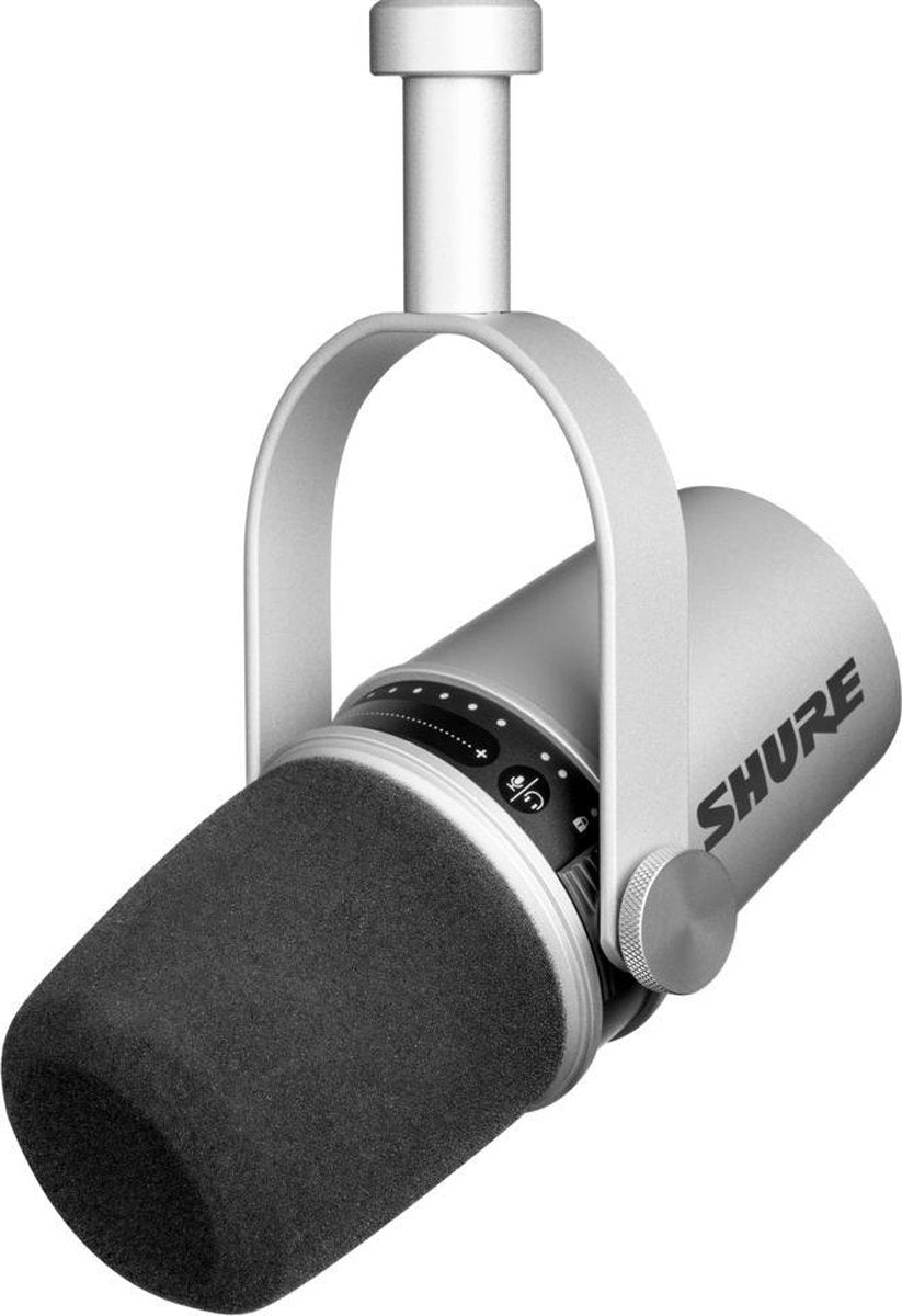 Shure MV7 Microfoon voor studio's Zilver