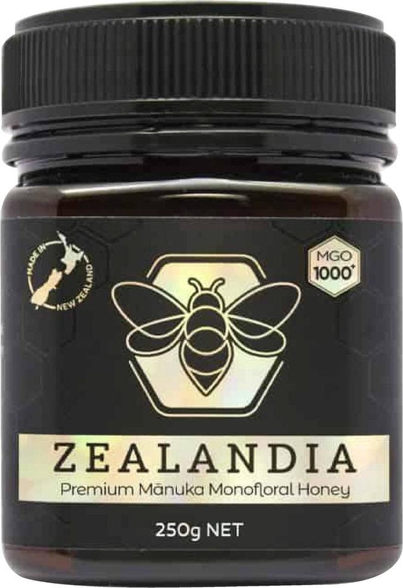 Zealandia premium manuka honing 1000+ 250g - Honing vloeibaar - Premium kwaliteit - 100% natuurlijk