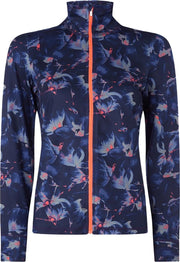 Old Stuff Sporttrui All Over Print Full Zip Clime - Blue Aop W/ Pink Or Purple - L
