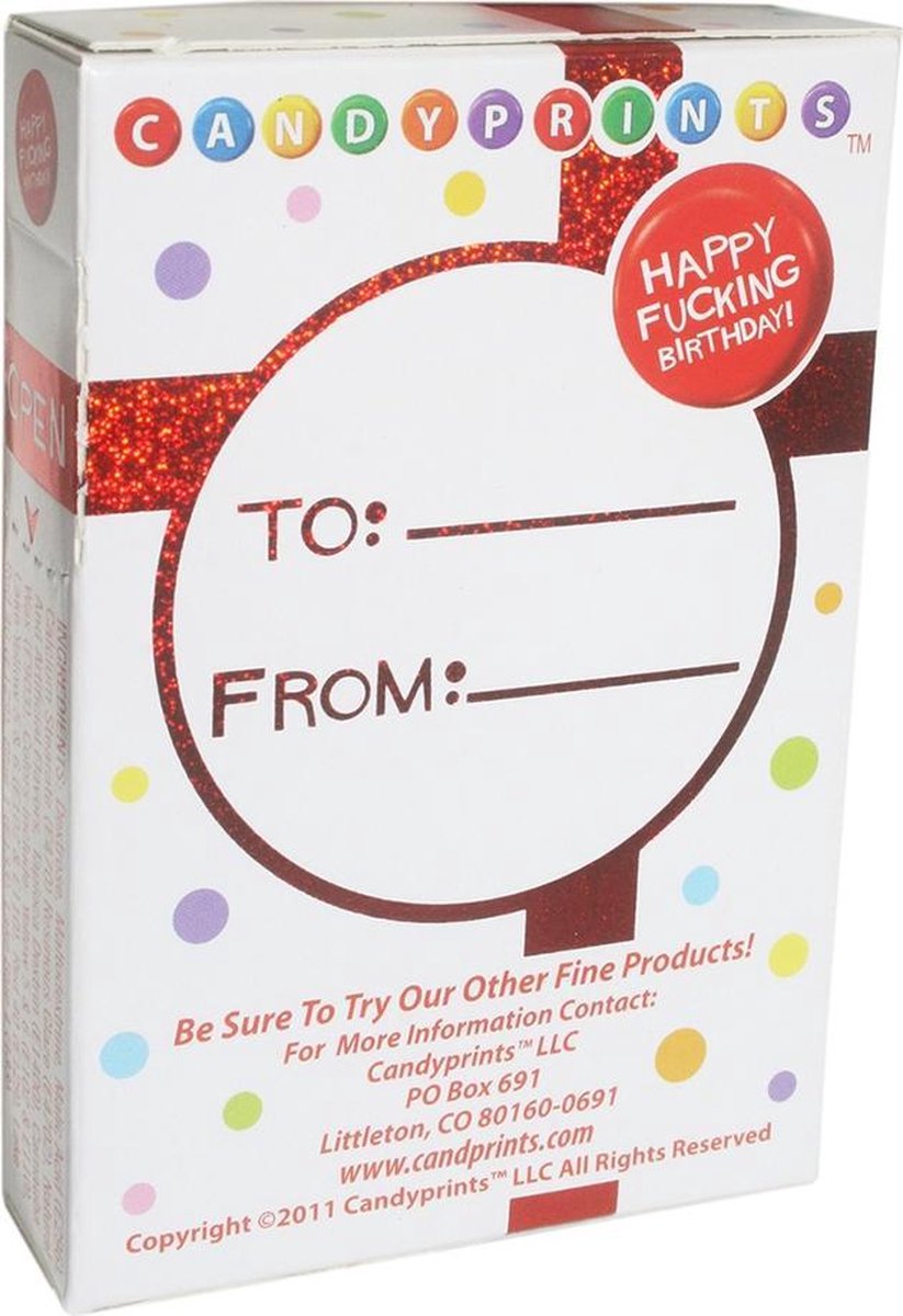 X-Rated Candy - happy fucking birthday - 1pcs