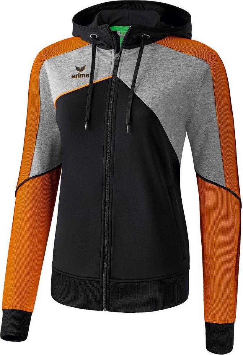 Erima Premium One 2.0 Dames Trainingsjack - Jassen  - grijs - 34