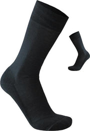 2-Pack Nette Effen Zwarte Sokken met Merino Wol S13 - Unisex - Zwart - Maat 46-48