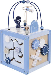 Jipy Houten Activiteitenkubus Blauw