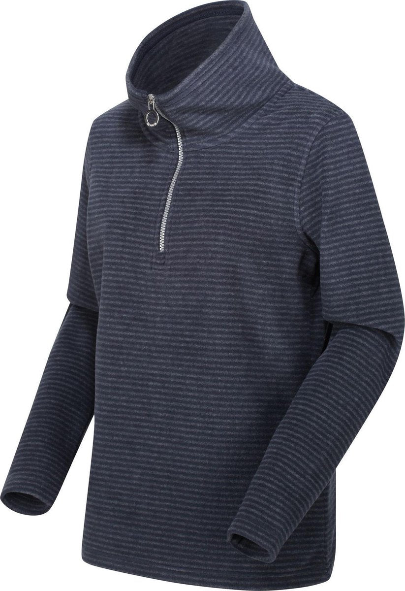 Solenne van Regatta voor Dames met halve rits van gestreept Fleece met een gemiddeld gewicht