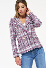 Tweed blazer - Fuchsia