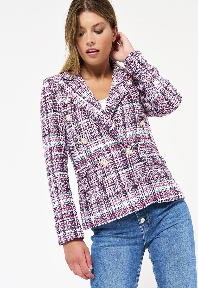Tweed blazer - Fuchsia