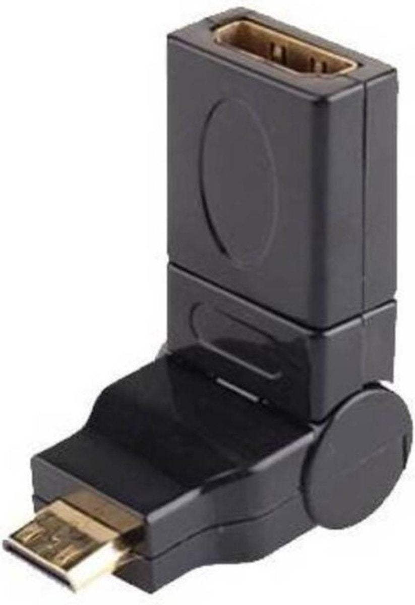 HDMI-Adapter met Conversiekop - 180° Graden Draaibare Adapter - Mannelijk naar Vrouwelijk M/F-Connectoren - Hoofduitbreiding Compatibel met HDTV 1080P