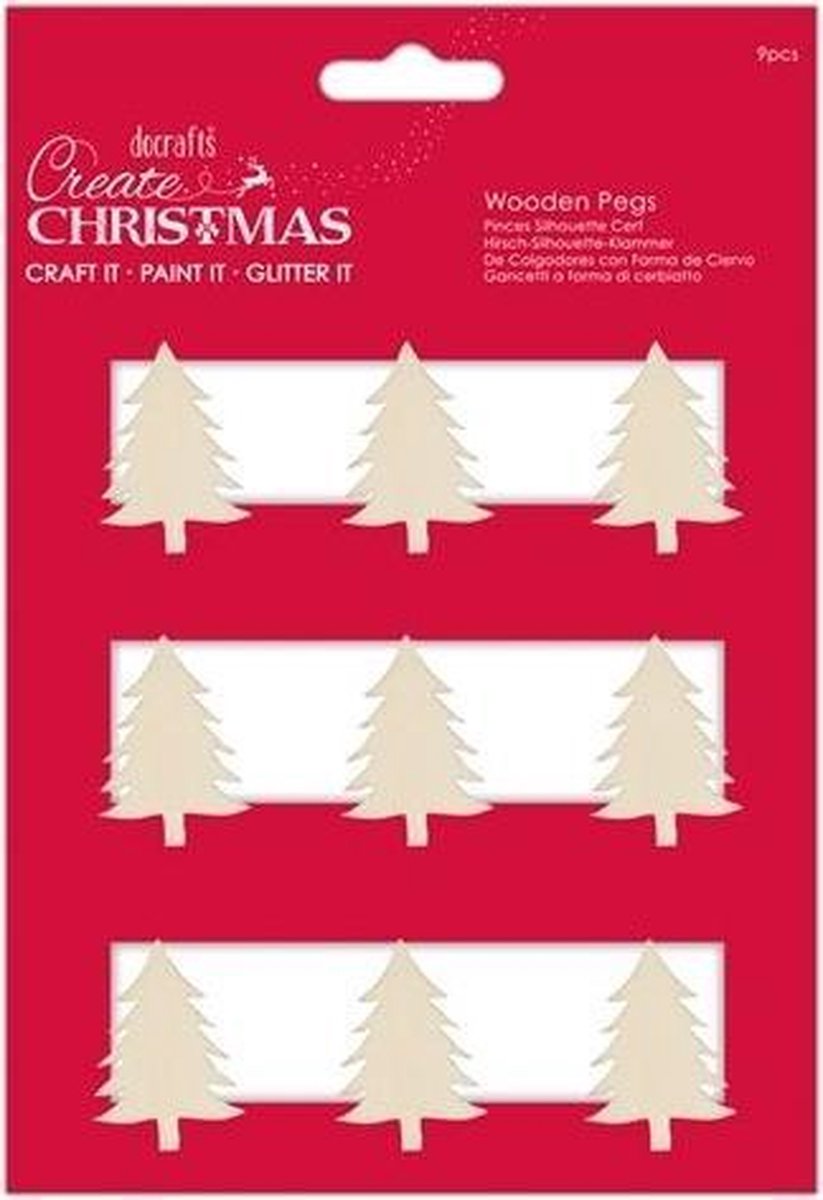 Kerstboom Schaduwbeeld Knijpers (9 stuks) - Create Christmas
