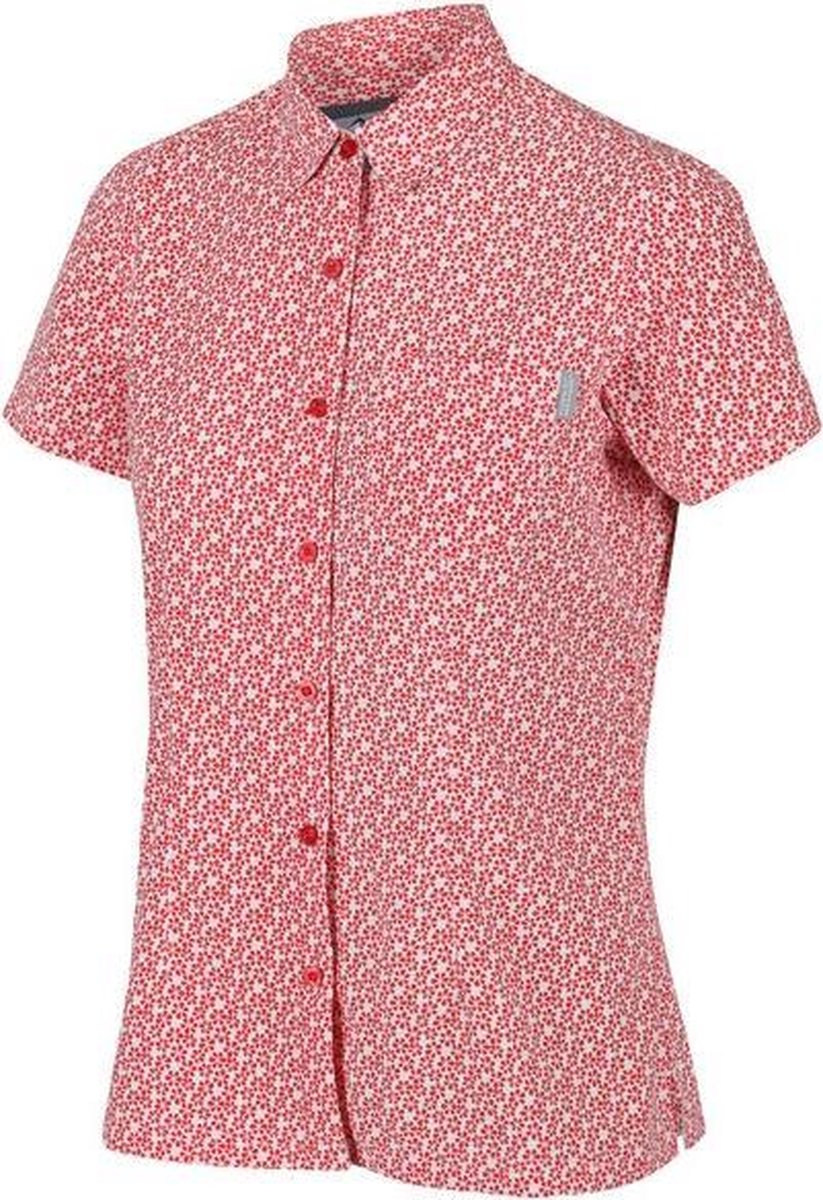Regatta Blouse Mindano V Dames Polyester Rood Bloemen Maat 34