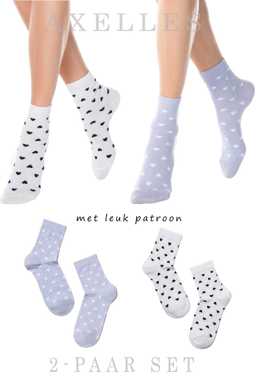 Damessokken hartjes patroon