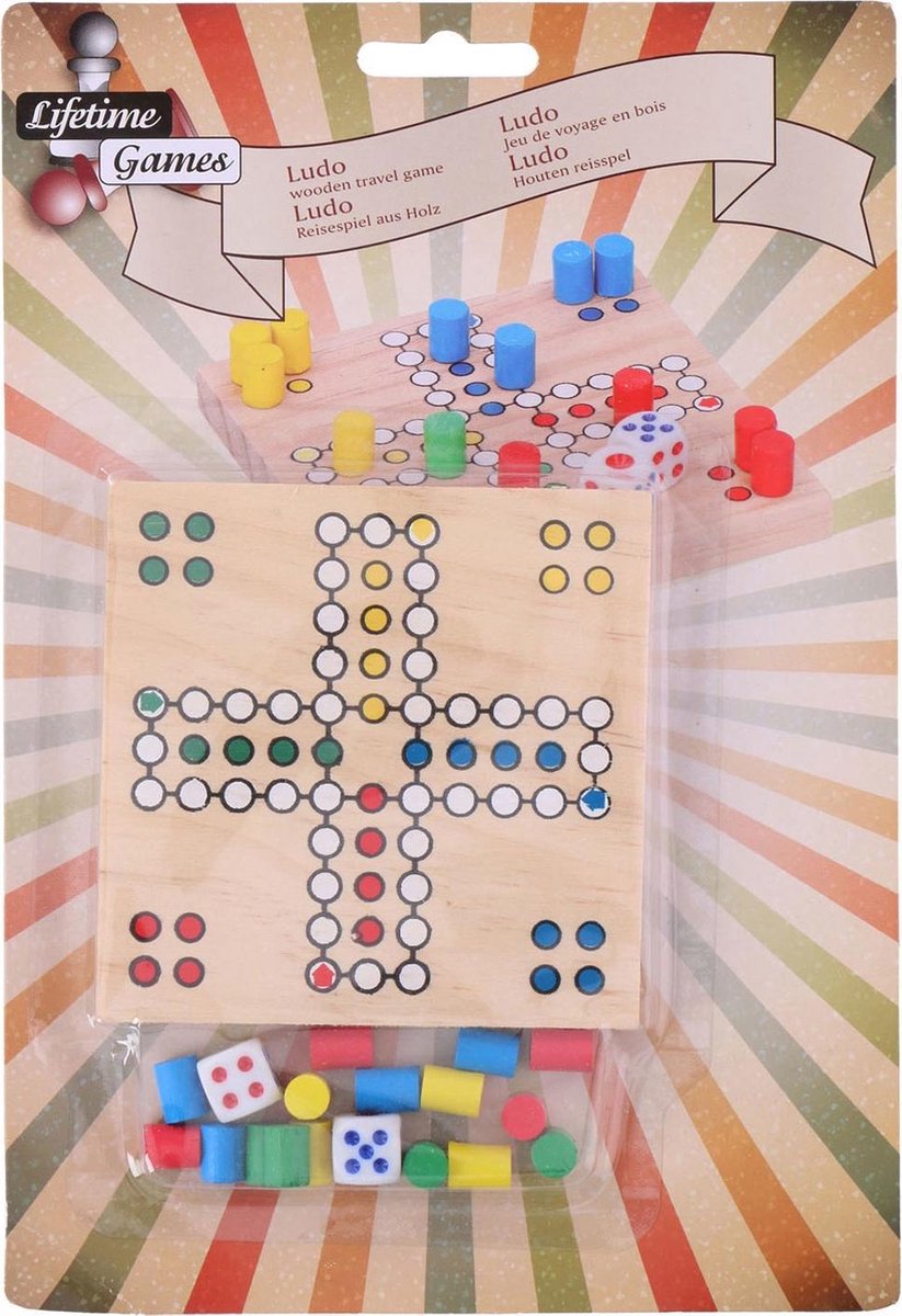 Houten Mini Ludo