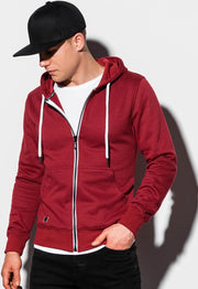 Vest - heren - Effen - Basic - B977 - Bordeaux