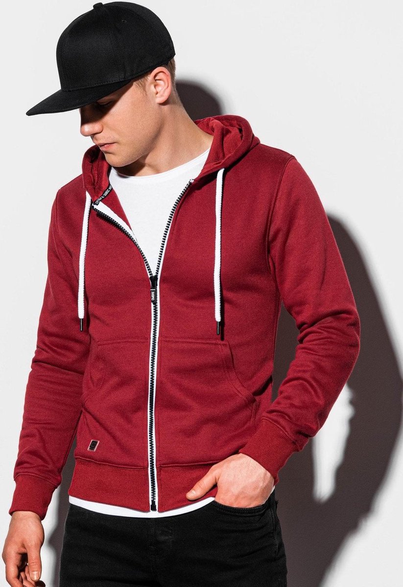 Vest - heren - Effen - Basic - B977 - Bordeaux