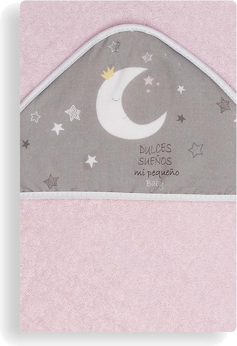 Interbaby Badcape Sweet Dreams Junior 100 Cm Katoen Roze