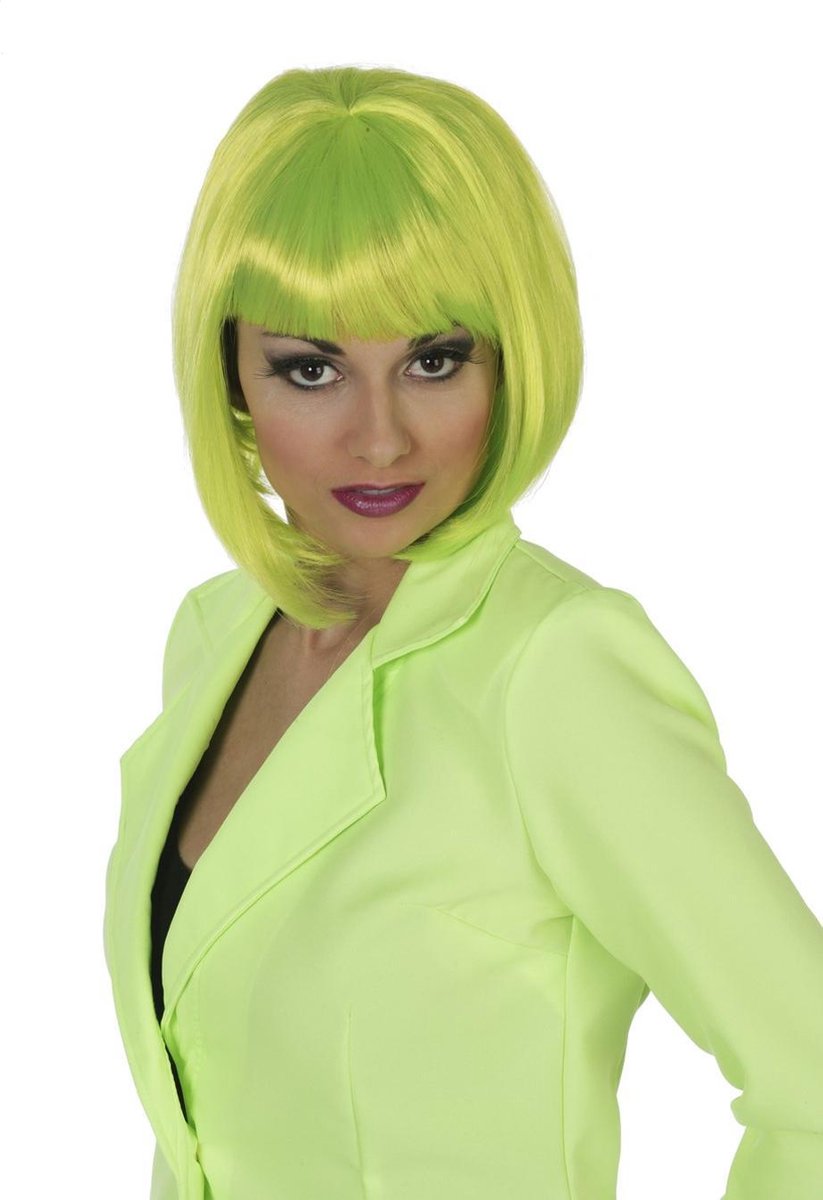 Bobline kort de luxe neon groen