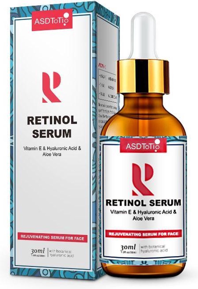 UltraMed Active Retinol Serum 2.5% - Met Vitamine E + Hyaluronzuur +Aloe Vera - 100% Organic Vegen & Cruelty Free - Collageen - Anti Aging  - Anti Acne -Verkleinen Poriën (30ml)