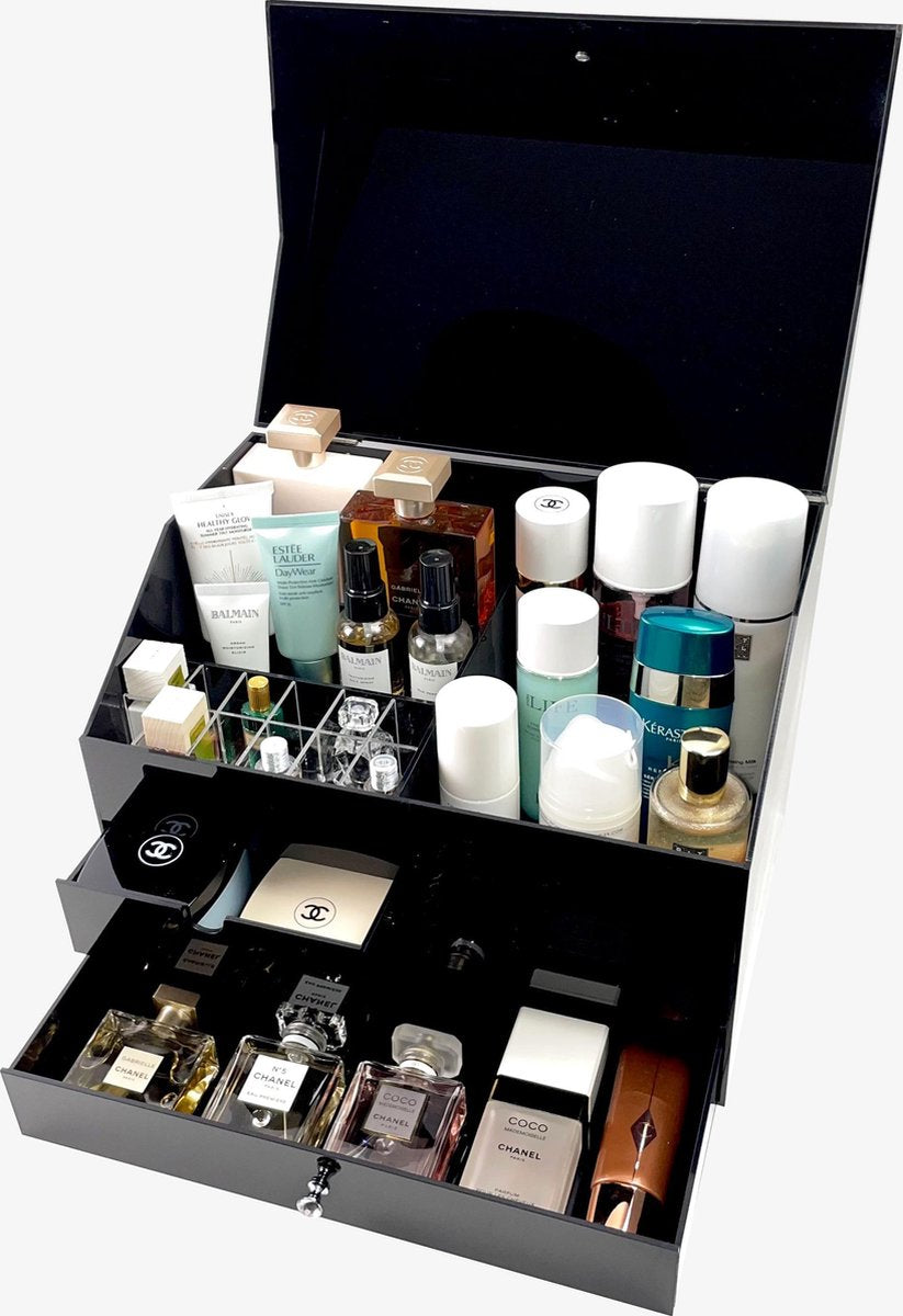 Make up organizer Luna | Beauty Box | Cosmetica Organizer| opbergdoos | Make-up organizer | Beautybox | Vitrine boxje | Glazen box |Makeup organizer |Beauty organizer | Makeupbox |Cosmetica| Storage box |Make-uporganizer | Parfumbox | Parfumorganizer