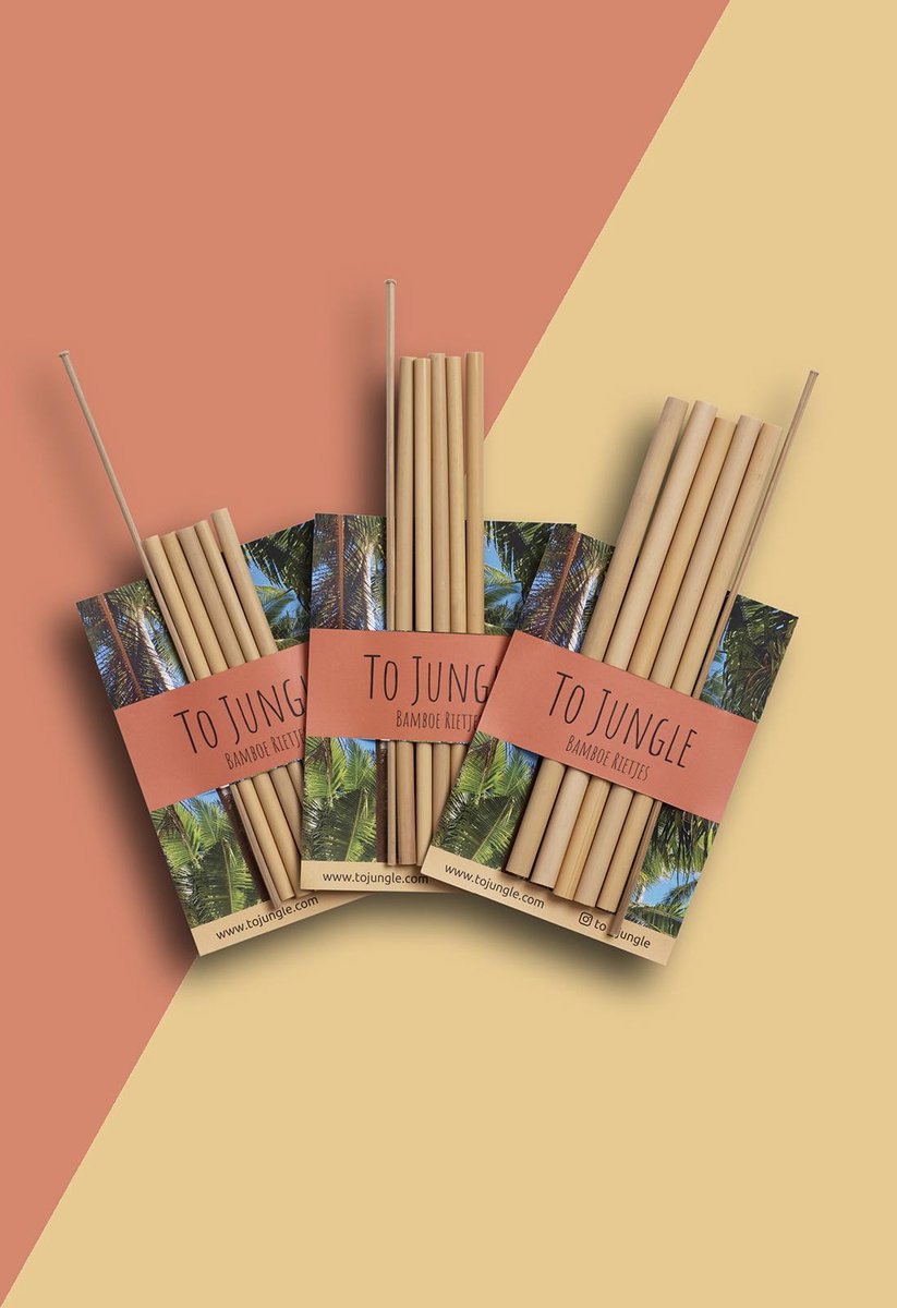 To Jungle Bamboe rietjes Herbruikbaar 20cm lang