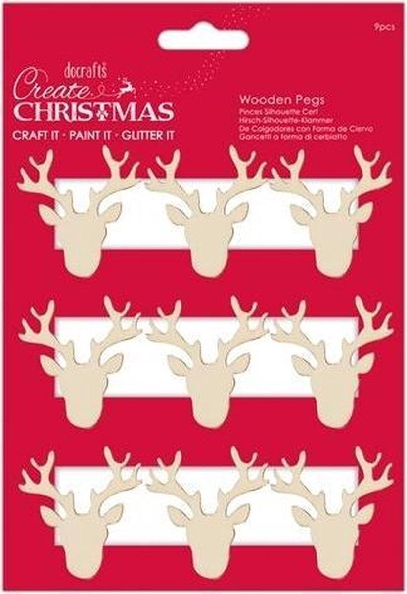 Hert Schaduwbeeld Knijpers (9 stuks) - Create Christmas