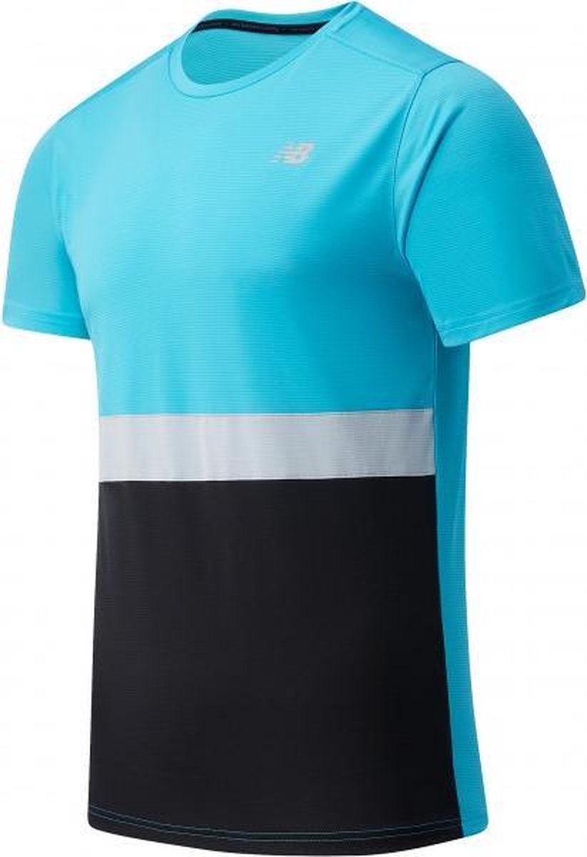 New Balance Accelerate Shirt Heren - blauw/grijs - maat M
