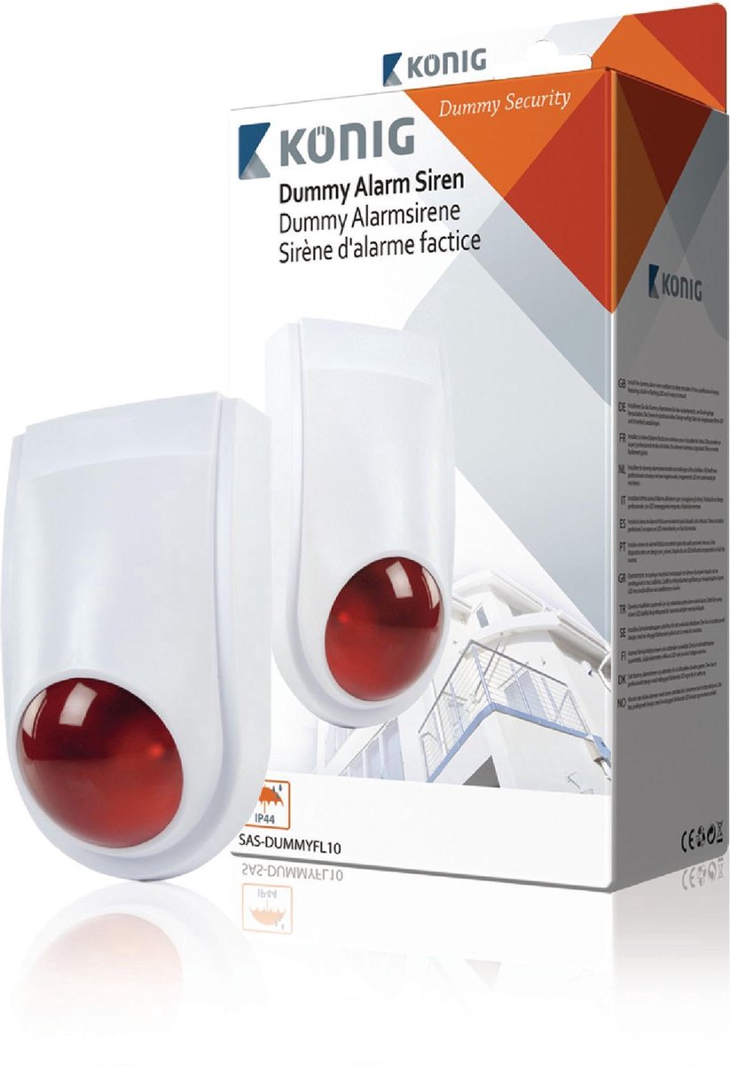 KONIG - Dummy buitensirene - Rood / Wit