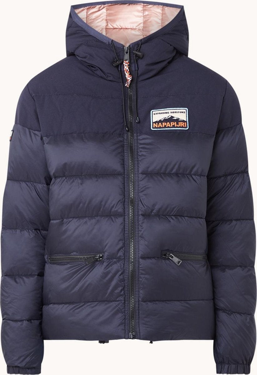 Napapijri Ater gewatteerde jas met capuchon - Blauw - Maat M