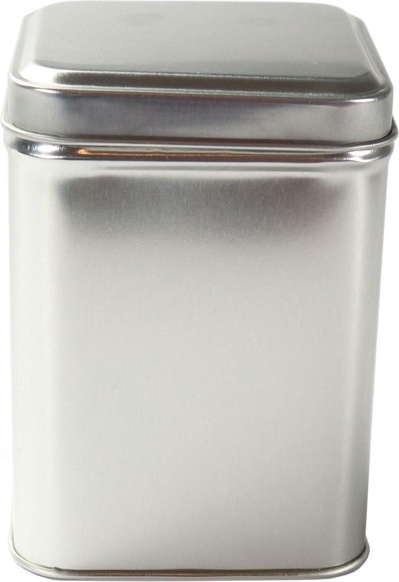 Shamila Theeblik Vierkant 100 gram - Zilver - Blik - 100 gram