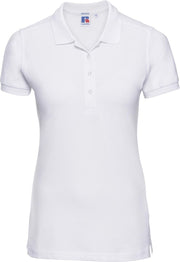 Russell Dames/dames Stretch Short Sleeve Polo Shirt (Wit)