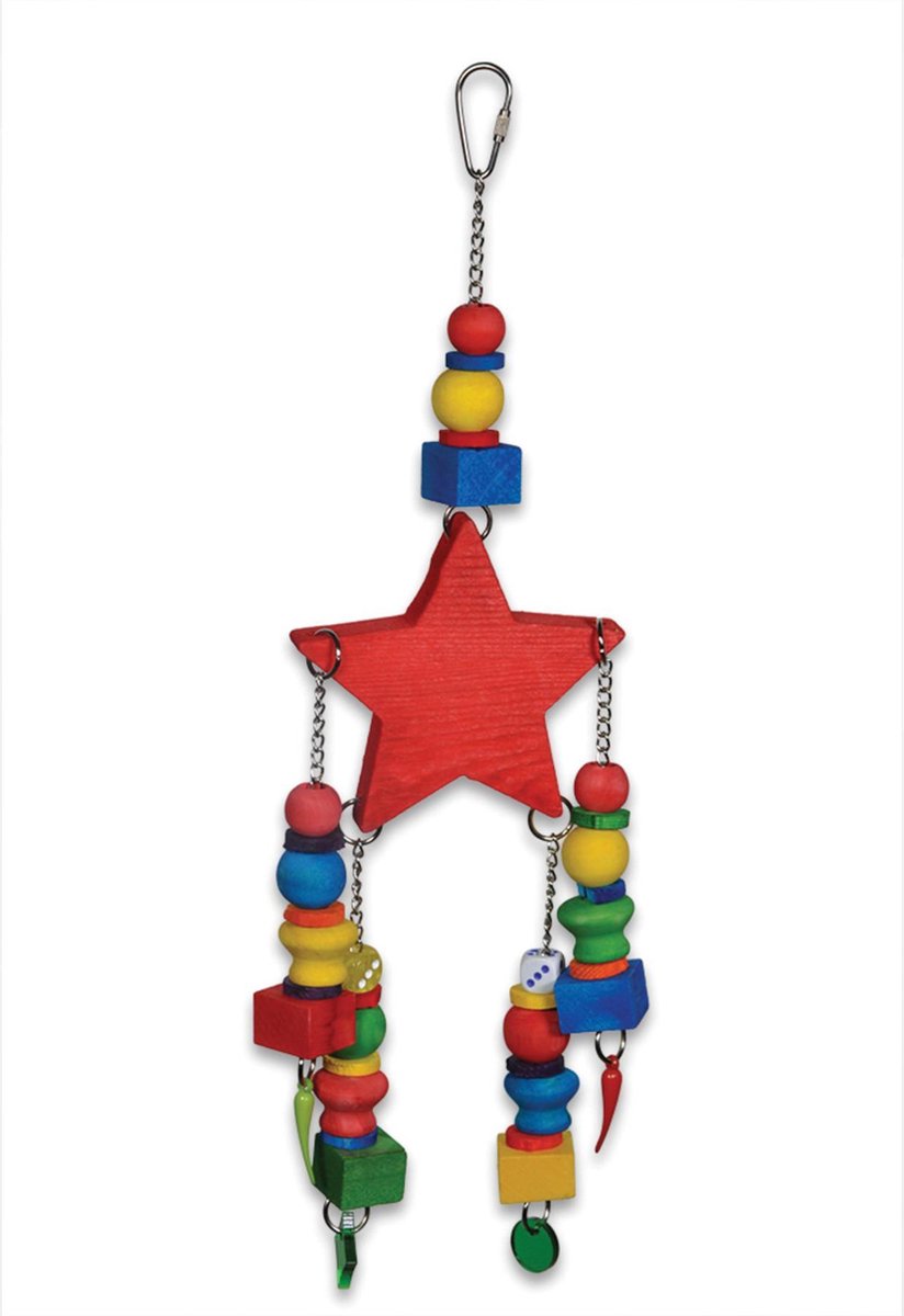 Vogel red star multikleur 40cm