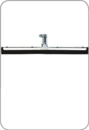 Vloertrekker Metaal - Zwart Rubber 45 cm Lengte - Inclusief Steel Hout 140 cm Lengte