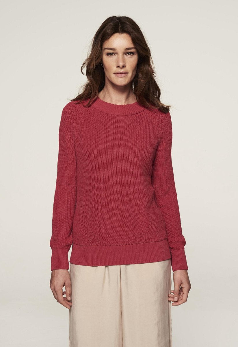 Loop.a life - Dames Trui - Duurzame Trui - Dune Sweater - Rood - Dames Sweater - Maat L