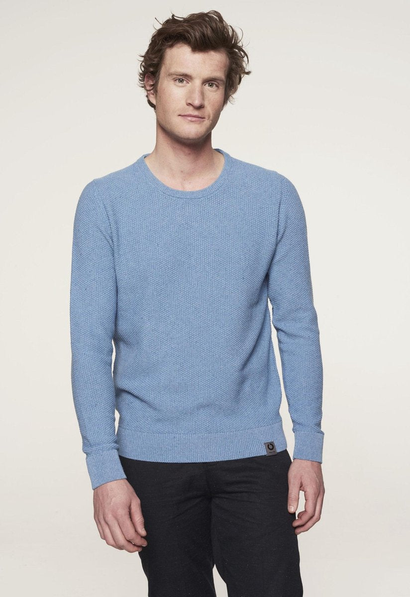 Loop.a life - Heren Trui - Duurzame Trui - Summer Sweater - Sky Blue - Heren Sweater - Maat M
