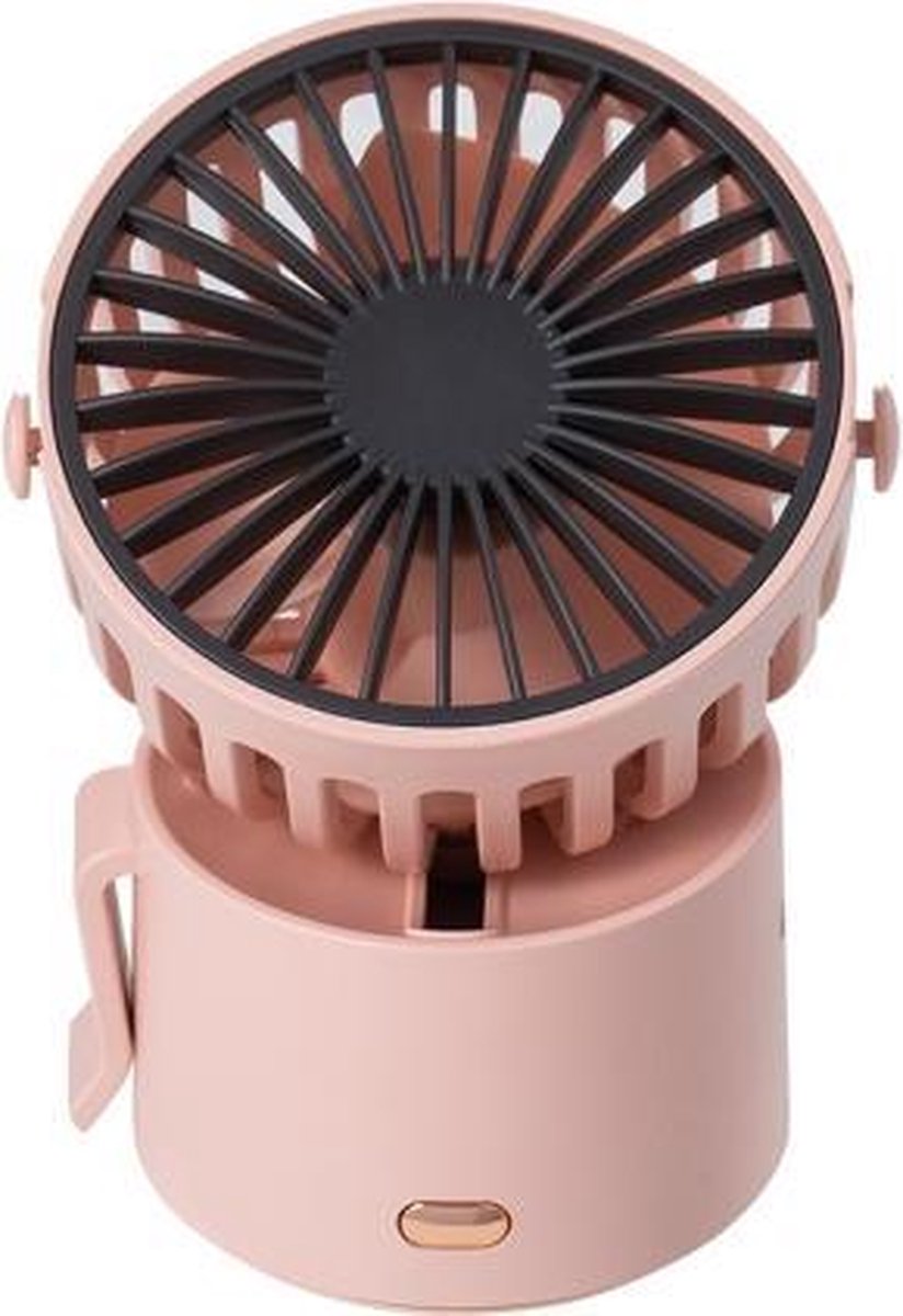 F852 draagbare draagbare USB mini hangende nekventilator (begonia poeder)