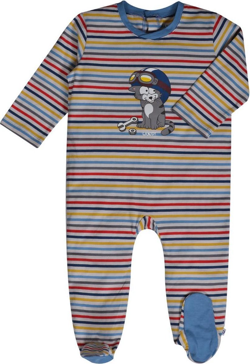 Woody - Romper - Kat -  multicolor gestreept - 202-3-RBF-S/915 - 6m