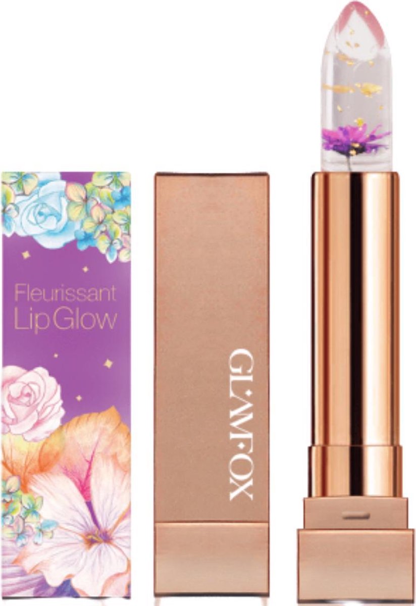 Glamfox Witch Flower Lipstick - Heksen Bloem Lippenstift met Goudkorrels - Lip Plumper - Make Up