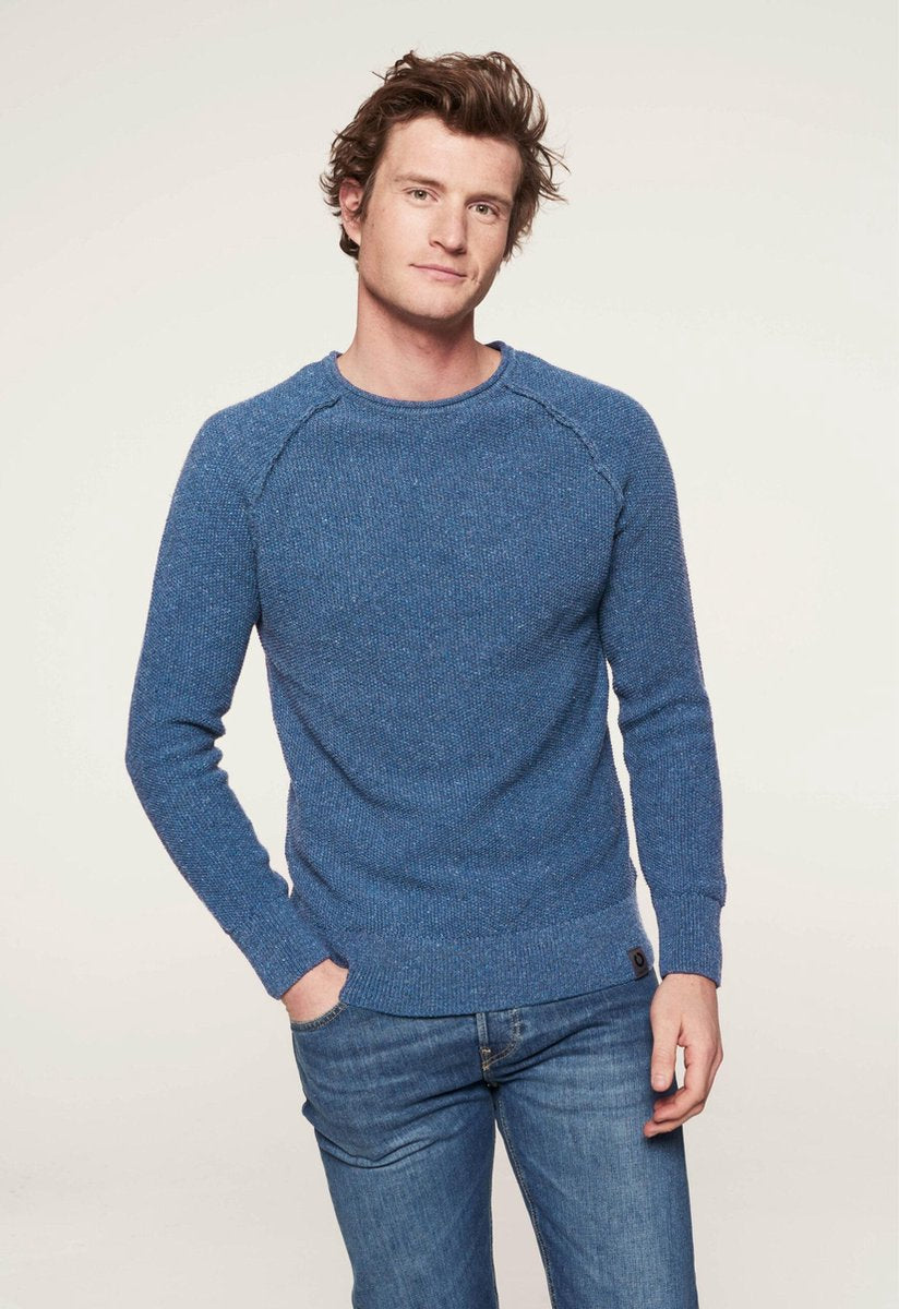 Loop.a life - Heren Trui - Duurzame Trui - Goodmorning Jean Sweater - Brighter Blue - Heren Sweater - Maat XL