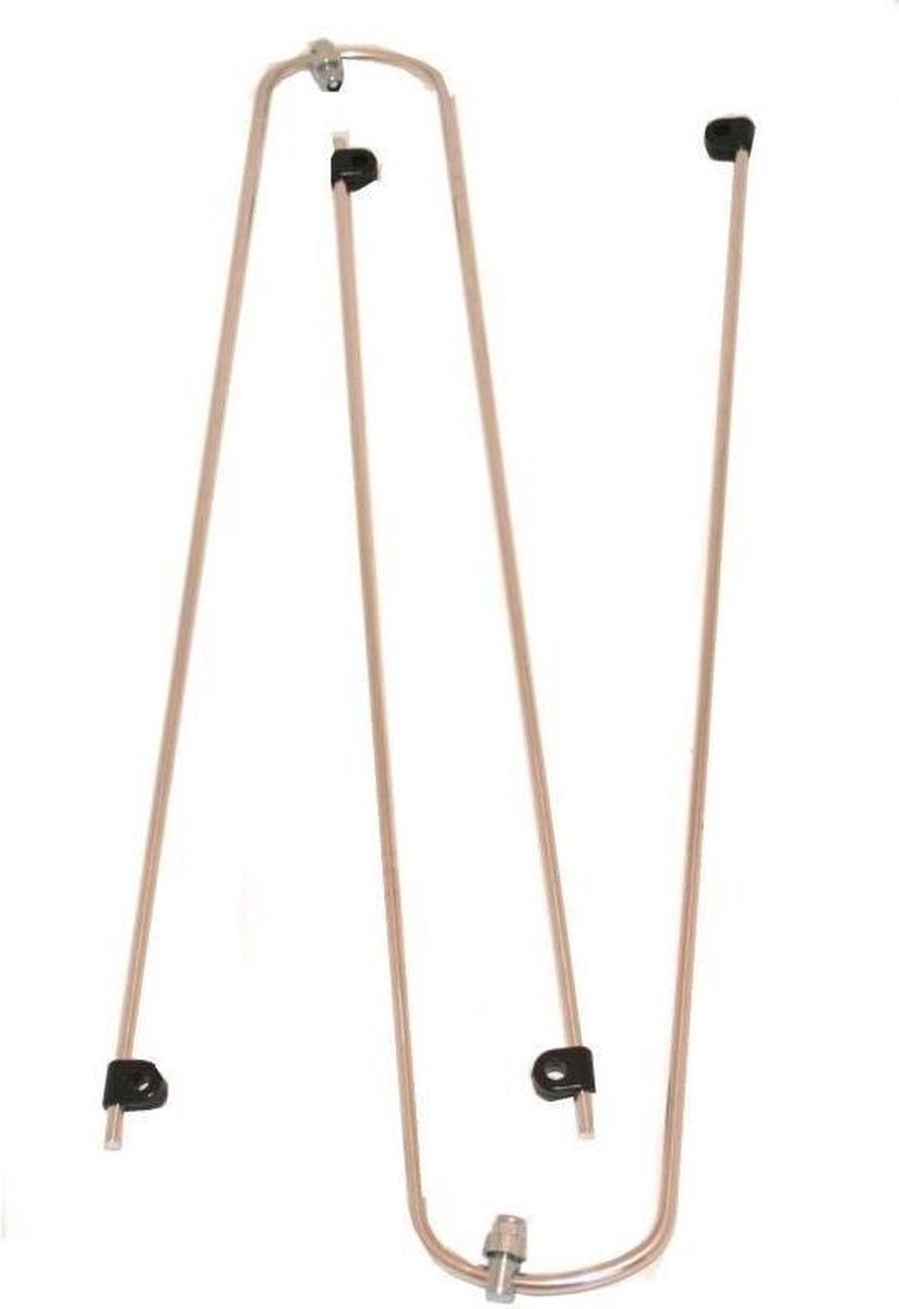 Spatbordstang set 28 inch aluminium 55mm breed padbevestiging inclusi - ZILVER