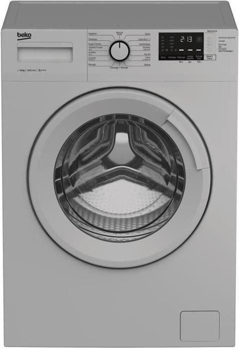 BEKO WM1015CHS Frontwasmachine - 10 kg - 1200 tpm - 15 programma's - A +++ (-10%) - Zilver