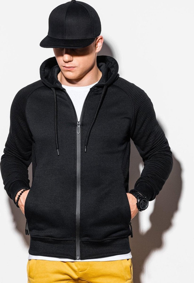 Heren - Vest - Effen - B1083-5 - Zwart