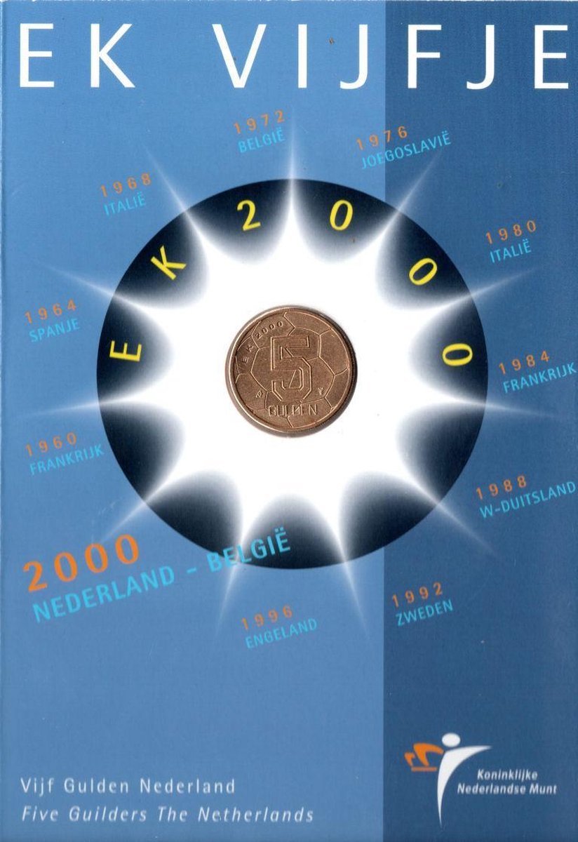 5 Gulden EK Voetbal 2000 FDC