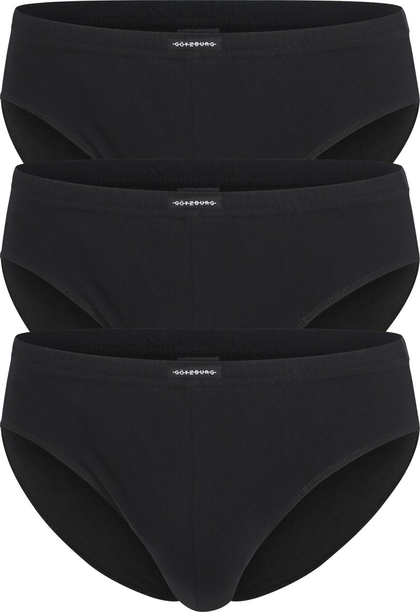 Gotzburg heren slips (3-pack) - zwart -  Maat: M