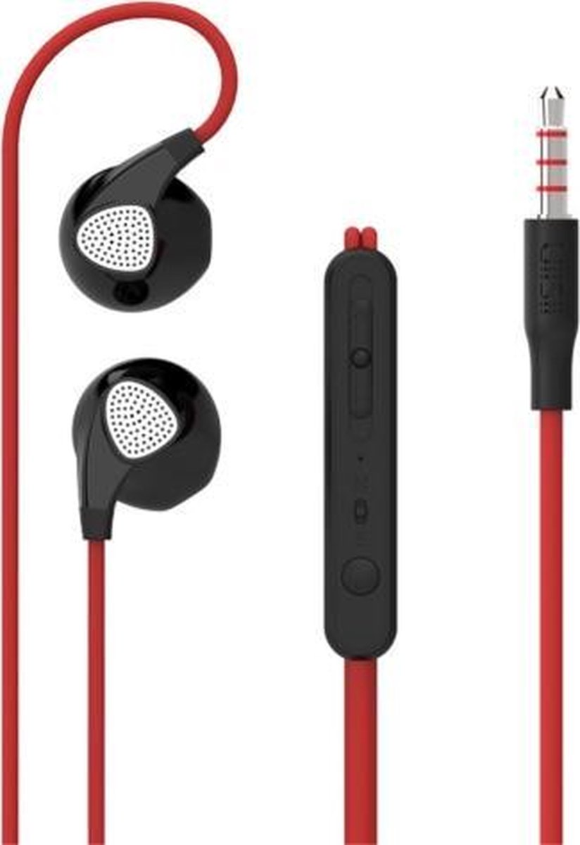 UiiSii U1 Rood - In Ear Oordopjes - Oortjes met draad en microfoon - Heavy bass earphone