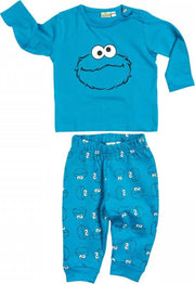 Sesamstraat babyset 2-delig - Koekie Monster - Cookie Monster -  blauw - maat 74/80