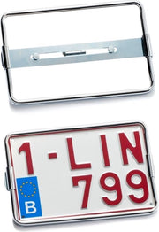 Nummerplaathouder Moto Chromé voor nummerplaat 210x140mm BELGIË