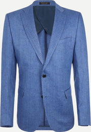 Steppin' Out Mannen Linnen Blazer Blauw Linnen Maat: 56