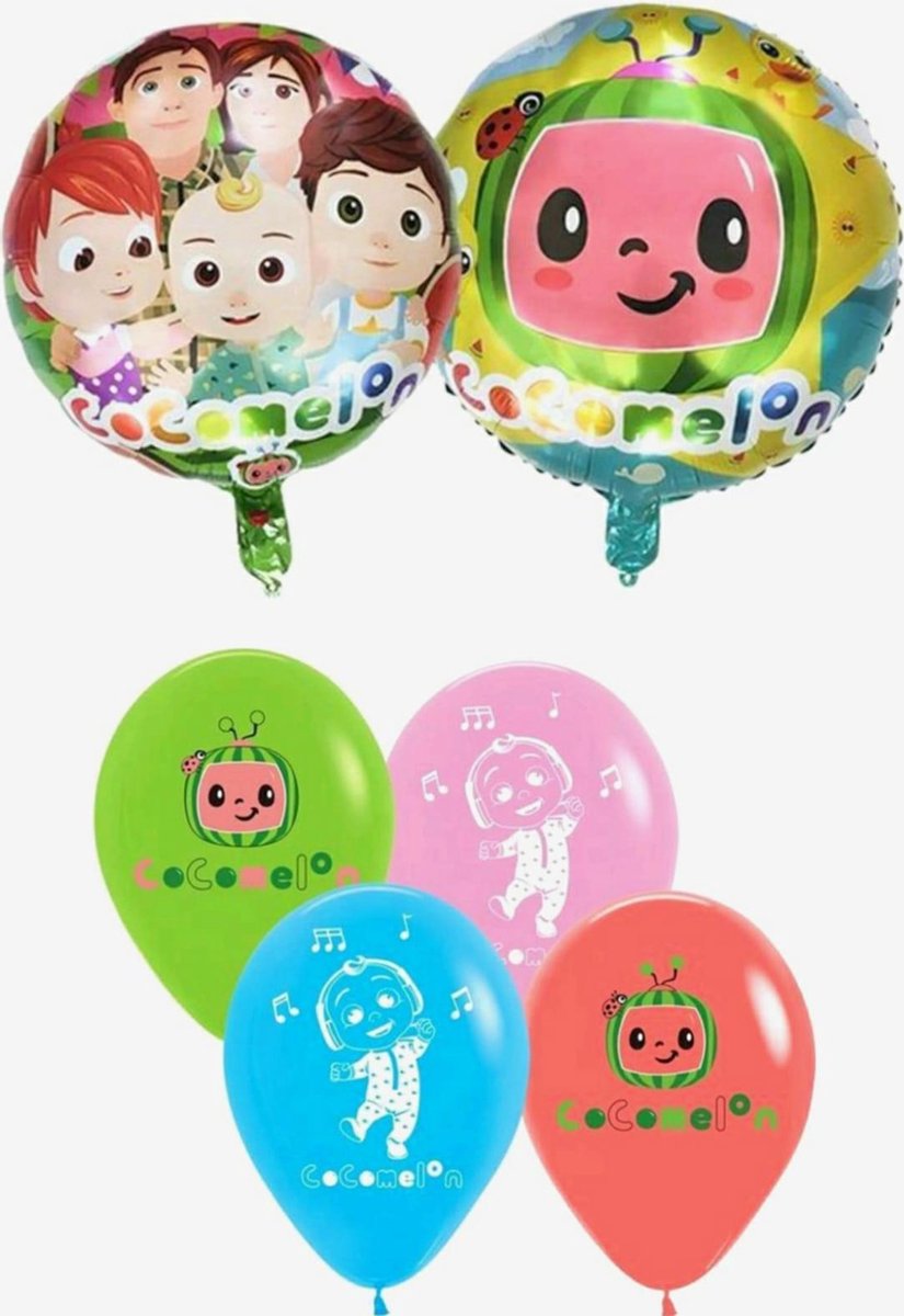 Coco melon-Ballon-Folie-Latex-Set 14 stuks