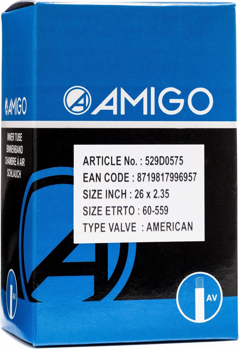 Amigo Binnenband - 26 inch - ETRTO 60-559 - Autoventiel