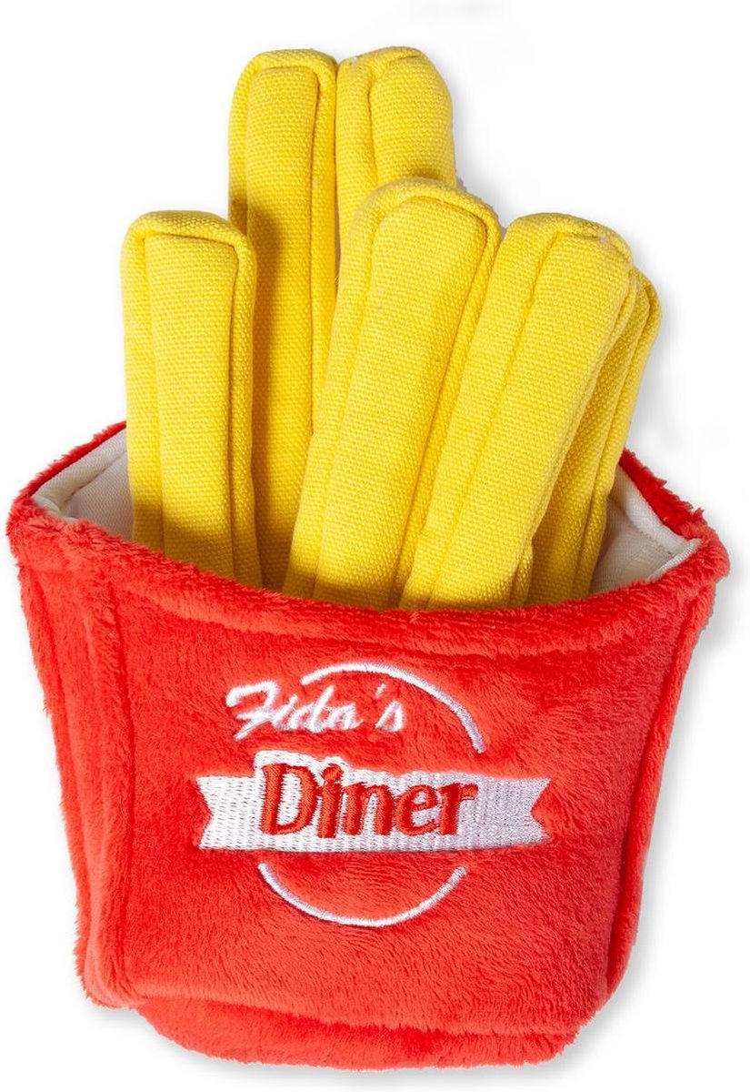 Dog toy plush fries
